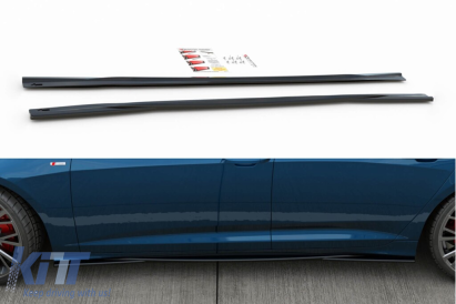 Aditive Maxton Design tip S6, S-Line potrivite pentru Audi A6 C8 sedan, Avant după 2019, lac negru Performance AutoTuning