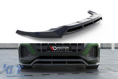 Spoiler Maxton Design potrivit pentru bara frontală a Audi Q8 după 2023, lac negru Performance AutoTuning