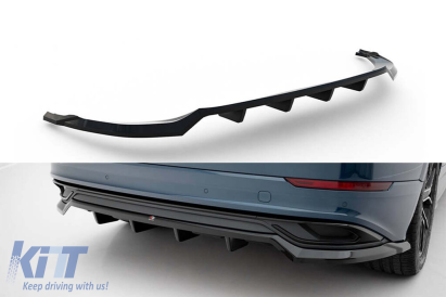 Spoiler Maxton Design potrivit pentru bara spate a Audi Q8 2018-2023, lac negru Performance AutoTuning