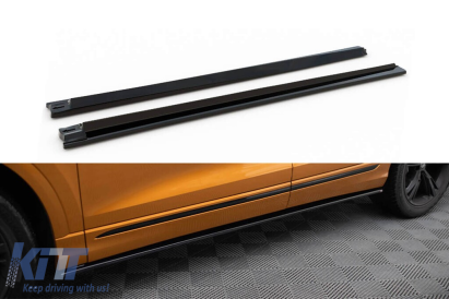 Aditive Maxton Design pentru praguri Audi Q8 S-Line după 2018, lac negru Performance AutoTuning