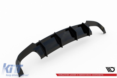 Difuzor Maxton Design potrivit pentru bara din spate S6, S-Line pe Audi A6 C7 sedan, Avant 2014-2017, lac negru Performance AutoTuning