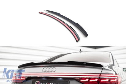 Spoiler Maxton Design potrivit pentru Audi A8, A8 S line 2017-2021, S8 D5 2019-2021, lac negru Performance AutoTuning