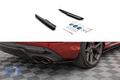 Extensii laterale Maxton Design potrivite pentru bara spate S-Line a Audi Q7 S-Line, SQ7 2019-2023, lac negru Performance AutoTuning