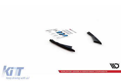 Extensii laterale Maxton Design potrivite pentru bara spate a Audi SQ8 dupa 2019, lac negru Performance AutoTuning