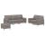 Set de canapele cu perne, 3 piese, gri taupe, textil GartenMobel Dekor