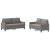 Set de canapea cu perne, 2 piese, gri taupe, material textil GartenMobel Dekor