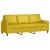 Set de canapele cu perne, 3 piese, galben, catifea GartenMobel Dekor