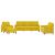 Set de canapele cu perne, 4 piese, galben, catifea GartenMobel Dekor