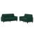 Set de canapele cu perne, 2 piese, verde închis, catifea GartenMobel Dekor