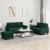 Set de canapele cu perne, 3 piese, verde închis, catifea GartenMobel Dekor