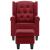 Fotoliu cu taburet pentru picioare, roșu vin, material textil GartenMobel Dekor