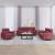 Set canapea cu perne, 3 piese, roșu vin, material textil GartenMobel Dekor