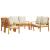 Set mobilier de grădină cu perne, 5 buc., lemn masiv acacia GartenMobel Dekor