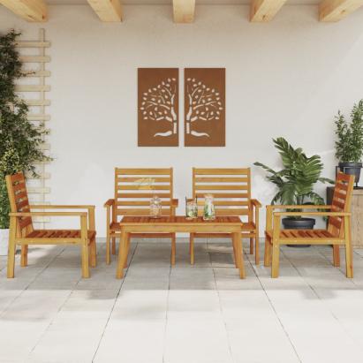Set lounge de gradină 5 piese din lemn masiv de salcâm GartenMobel Dekor