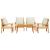 Set mobilier de grădină cu perne, 5 buc., lemn masiv acacia GartenMobel Dekor