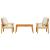 Set mobilier de grădină cu perne, 3 piese, lemn masiv acacia GartenMobel Dekor