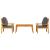 Set mobilier de grădină cu perne, 3 piese, lemn masiv acacia GartenMobel Dekor