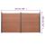 Set panouri pentru gard, maro, 353x186 cm, WPC GartenMobel Dekor