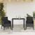 Set mobilier de grădină cu perne, 3 piese, negru, poliratan GartenMobel Dekor