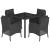 Set mobilier de grădină cu perne, 5 piese, negru, poliratan GartenMobel Dekor