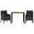 Set mobilier de grădină cu perne, 3 piese, negru, poliratan GartenMobel Dekor