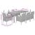 Set mobilier grădină cu perne, 9 piese, gri, poliratan GartenMobel Dekor