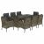 Set mobilier grădină cu perne, 9 piese, gri, poliratan GartenMobel Dekor