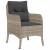 Set mobilier grădină cu perne, 9 piese, gri deschis, poliratan GartenMobel Dekor
