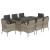 Set mobilier grădină cu perne, 9 piese, gri deschis, poliratan GartenMobel Dekor
