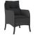 Set mobilier de grădină cu perne, 3 piese, negru, poliratan GartenMobel Dekor