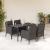 Set mobilier de grădină cu perne, 5 piese, negru, poliratan GartenMobel Dekor