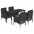 Set mobilier de grădină cu perne, 5 piese, negru, poliratan GartenMobel Dekor