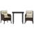 Set mobilier de grădină cu perne, 3 piese, maro, poliratan GartenMobel Dekor
