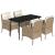 Set mobilier de grădină cu perne, 5 piese, bej, poliratan GartenMobel Dekor