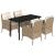 Set mobilier de grădină cu perne, 5 piese, bej, poliratan GartenMobel Dekor