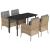 Set mobilier de grădină cu perne, 5 piese, bej, poliratan GartenMobel Dekor
