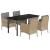 Set mobilier de grădină cu perne, 5 piese, bej, poliratan GartenMobel Dekor