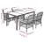 Set mobilier de grădină cu perne, 5 piese, negru, poliratan GartenMobel Dekor