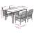 Set mobilier de grădină cu perne, 5 piese, negru, poliratan GartenMobel Dekor