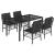 Set mobilier de grădină cu perne, 5 piese, negru, poliratan GartenMobel Dekor