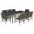 Set mobilier grădină cu perne, 9 piese, gri, poliratan GartenMobel Dekor