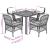 Set mobilier de grădină cu perne, 5 piese, negru, poliratan GartenMobel Dekor