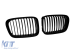 Grile de rinichi cu nervuri simple, vopsite în negru, potrivite pentru BMW Seria 3 E46 sedan, E46 touring 1998-2001 Performance AutoTuning