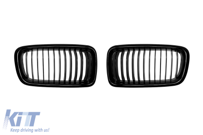 Grile rinichi cu nervuri unice vopsite în negru, potrivite pentru BMW Seria 7 E38 1994-2001 Performance AutoTuning