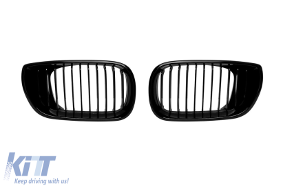 Grile rinichi cu nervuri unice vopsite în negru, potrivite pentru BMW Seria 3 E46 sedan, E46 touring 2002-2005 Performance AutoTuning