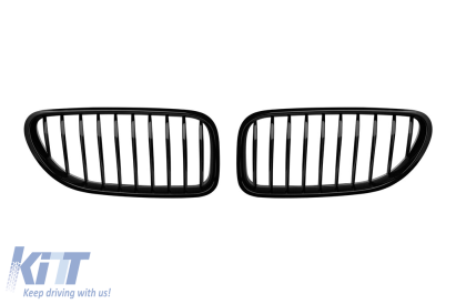 Grile rinichi negre potrivite pentru BMW Seria 6 F06 Gran Coupe, F12 Cabriolet, F13 Coupe 2011-2018 Performance AutoTuning