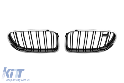 Răcitori crom/negri potriviți pentru BMW Seria 6 F06 Gran Coupe, F12 Cabriolet, F13 Coupe 2011-2018 Performance AutoTuning