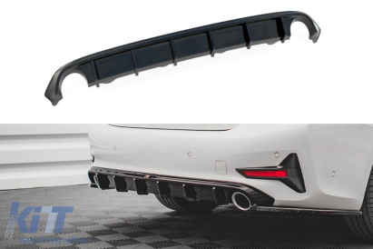Difuzor Maxton Design potrivit pentru bara spate standard a BMW Seria 3 G20 sedan, G21 break după 2018, lac negru Performance AutoTuning
