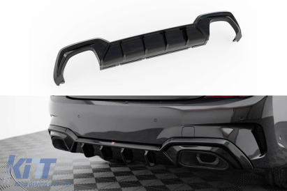 Difuzor Maxton Design potrivit pentru bara spate a BMW Seria 3 G20 sedan/G21 break 2018-2022, lac negru Performance AutoTuning