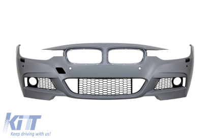Bara frontală M Technik potrivită pentru BMW Seria 3 F30 sedan, F31 touring 2011-2019 cu PDC, cu duze de spălare, fără lumini de ceață Performance AutoTuning